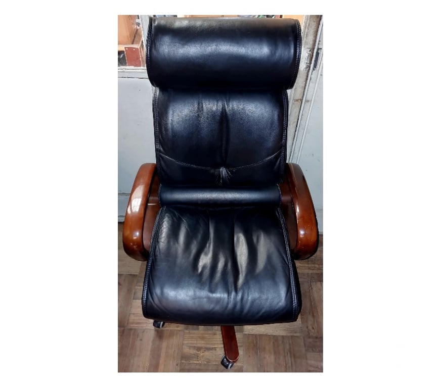Muebles Santiago Quinta Normal - Fotos de Sillon de Oficina Ergonomico Reclinable Cuero negro de Caoba