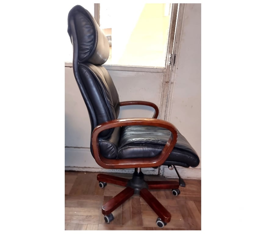 Muebles Santiago Quinta Normal - Fotos de Sillon de Oficina Ergonomico Reclinable Cuero negro de Caoba