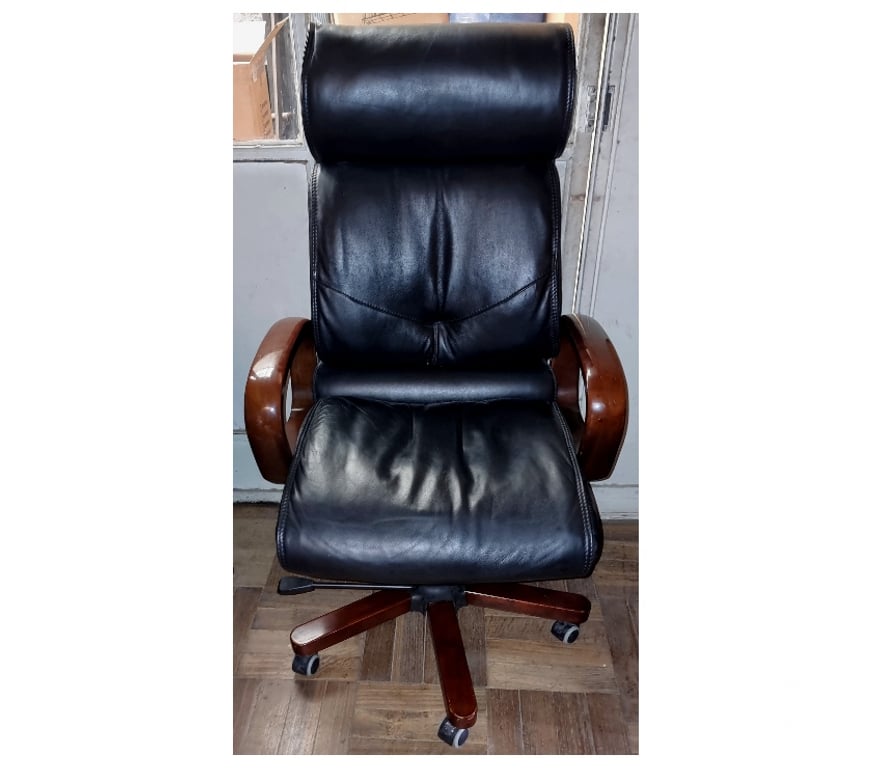 Muebles Santiago Quinta Normal - Fotos de Sillon de Oficina Ergonomico Reclinable Cuero negro de Caoba