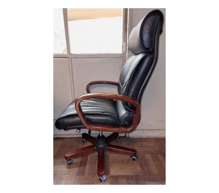 Muebles Santiago Quinta Normal - Fotos de Sillon de Oficina Ergonomico Reclinable Cuero negro de Caoba