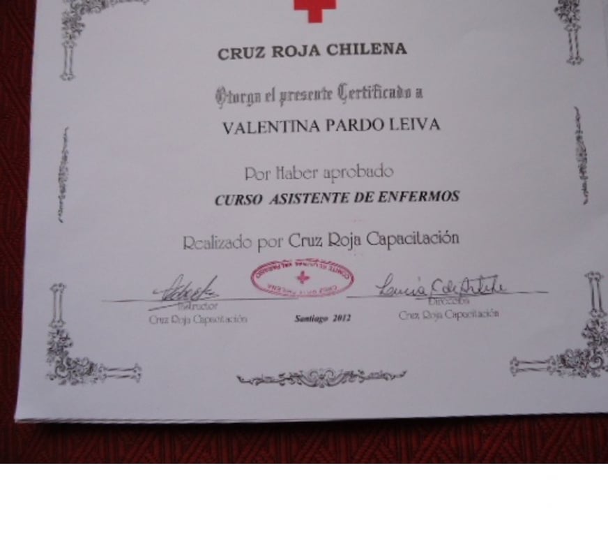 Cuidado Abuelos - Enfermos Valparaíso Viña del Mar - Fotos de Se ofrece cuidadora de enfermos Cruz Roja